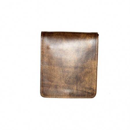 Ταχυδρομική Δερμάτινη Τσάντα με  διπλό χώρισμα 