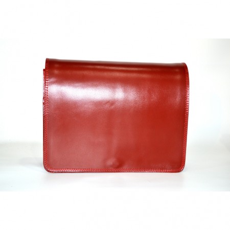 Ταχυδρομική Δερμάτινη Τσάντα με  διπλό χώρισμα