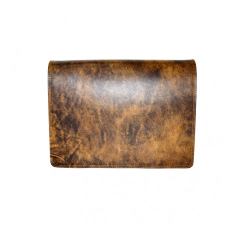 Ταχυδρομική Δερμάτινη Τσάντα με  διπλό χώρισμα