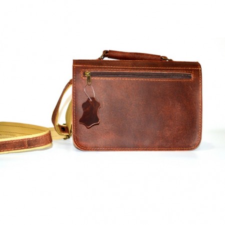 ΔΕΡΜΑΤΙΝΗ ΤΣΑΝΤΑ ΦΩΤΟΓΡΑΦΙΚΟ με  διπλό χώρισμα