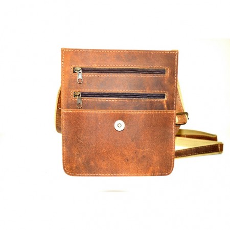 ΧΙΑΣΤΙ ΔΕΡΜΑΤΙΝΗ ΤΣΑΝΤΑ με  διπλό χώρισμα