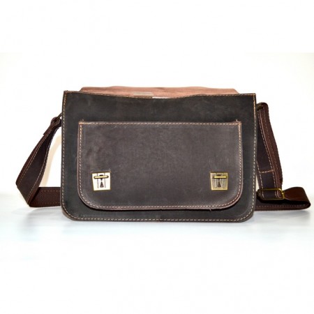 ΧΙΑΣΤΙ ΔΕΡΜΑΤΙΝΗ ΤΣΑΝΤΑ με  διπλό χώρισμα