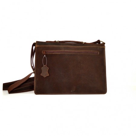 Επαγγελματική Δερμάτινη Τσάντα με  διπλό χώρισμα