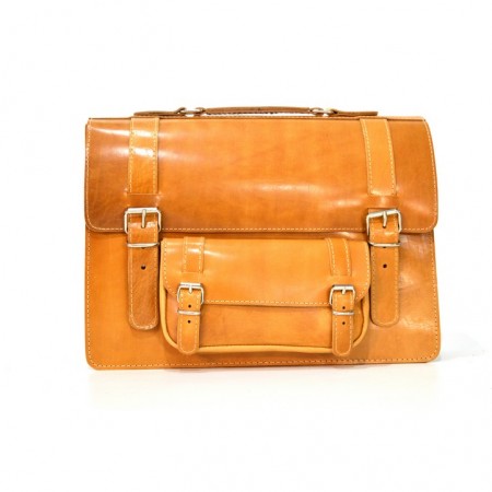Επαγγελματική Δερμάτινη Τσάντα με  διπλό χώρισμα