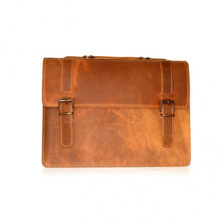 Επαγγελματική Δερμάτινη Τσάντα με  διπλό χώρισμα