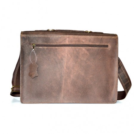 Επαγγελματική Δερμάτινη Τσάντα με  διπλό χώρισμα