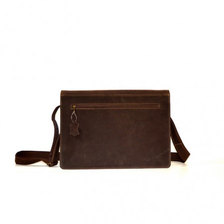 Επαγγελματική Δερμάτινη Τσάντα με  διπλό χώρισμα