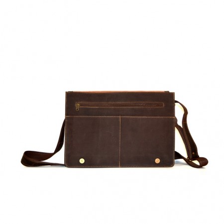 Επαγγελματική Δερμάτινη Τσάντα με  διπλό χώρισμα